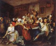 William Hogarth The Rake-s Progress the orgy oil